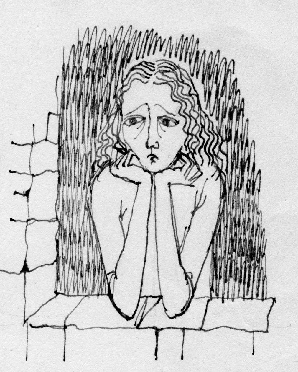 Bekymret kvinde, c1950. af Shirley Markham