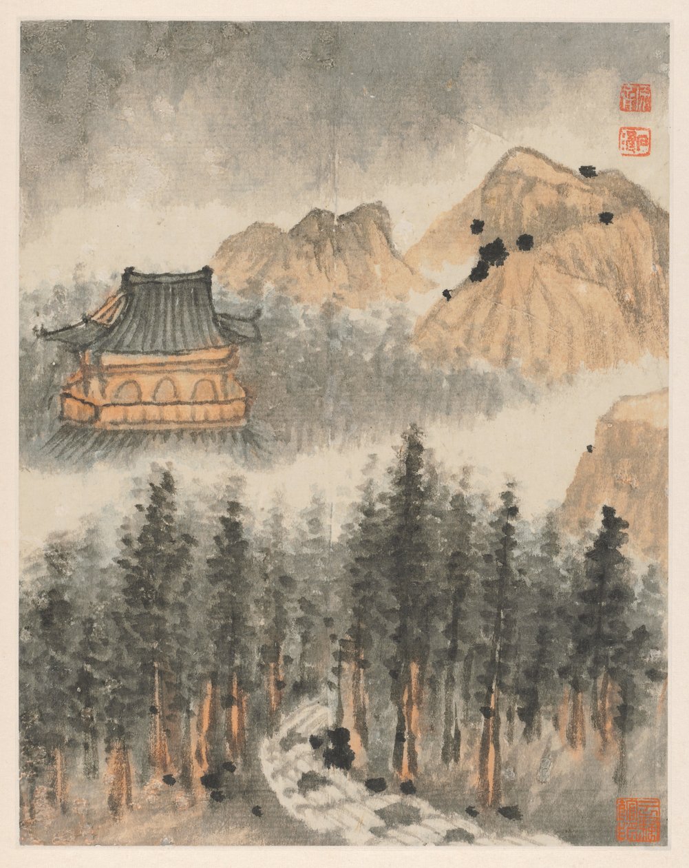 Mindinger om Qinhuai -floden af Shitao