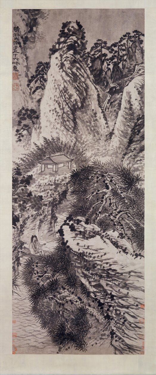 Seksogtredive toppe af Mount Huang erindret, ca. 1705. af Shitao