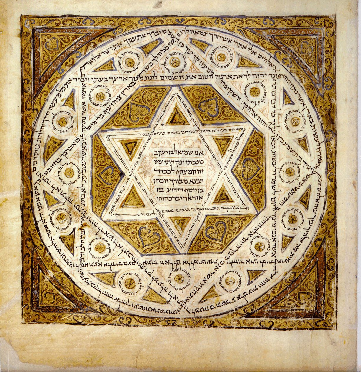 Omslag til den ældste komplette kodeks af den hebraiske bibel, ca. 1010 (pen og blæk på vellum) af Shmuel ben Yakob