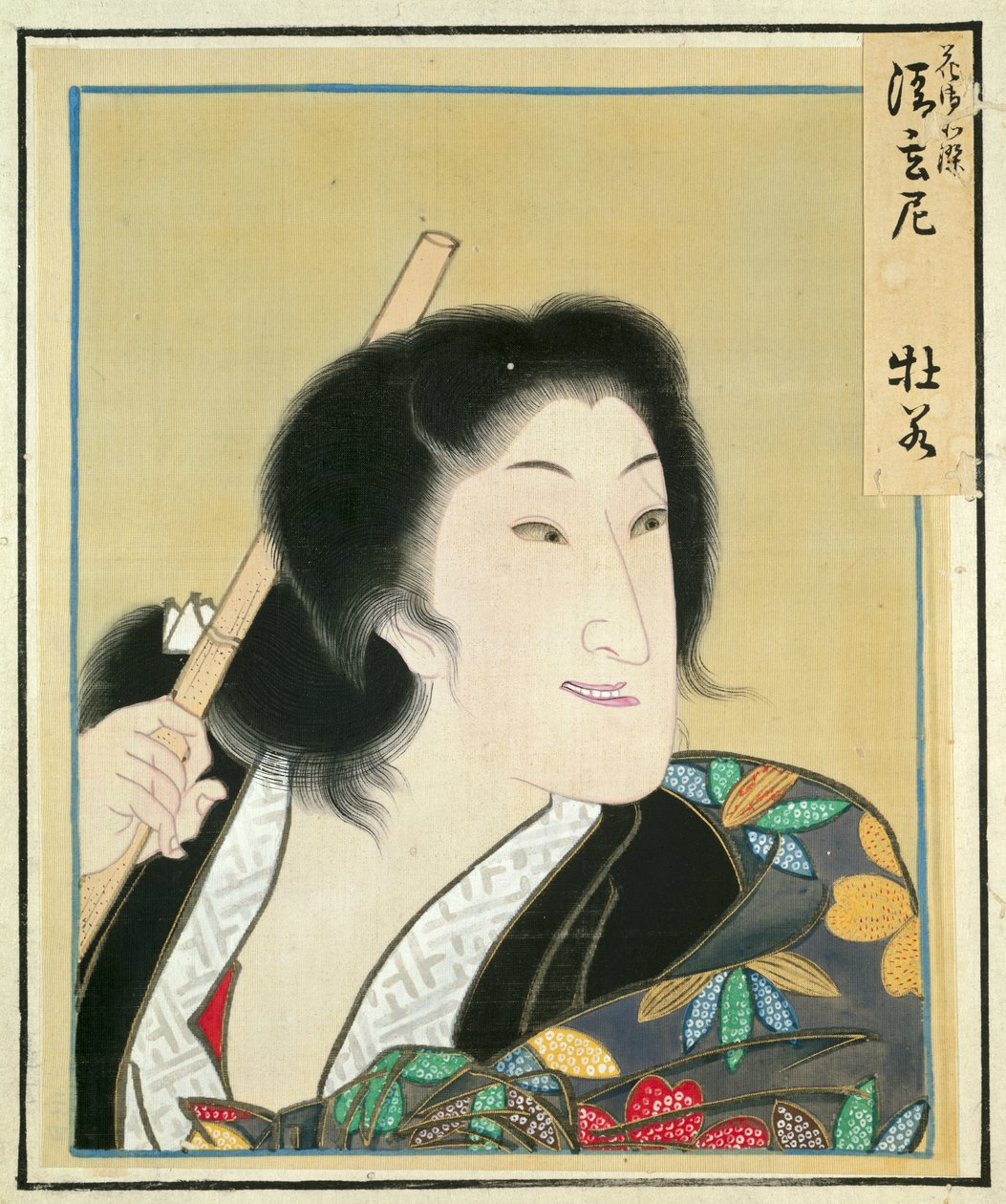 Blad fra album med skuespillerportrætter, ca. 1790-1810. af Shorakusai