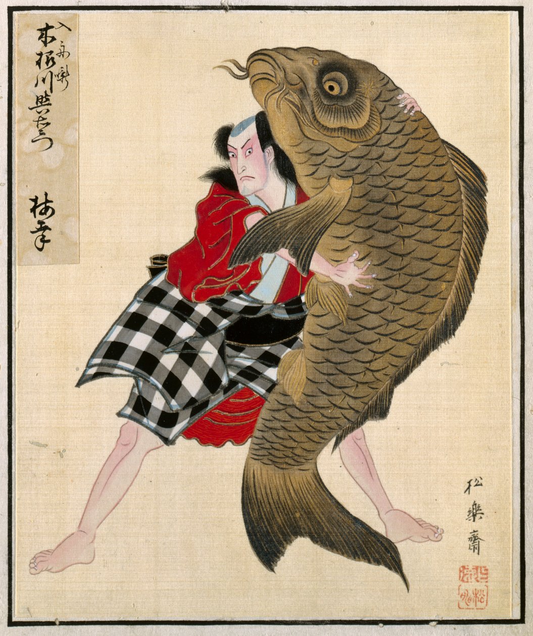 Blad fra album med skuespillerportrætter, ca. 1790-1810. af Shorakusai