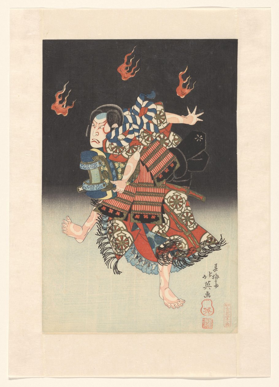 Nakamura Shikan II som de vos (kitsune) Genkurô i scenestykket 