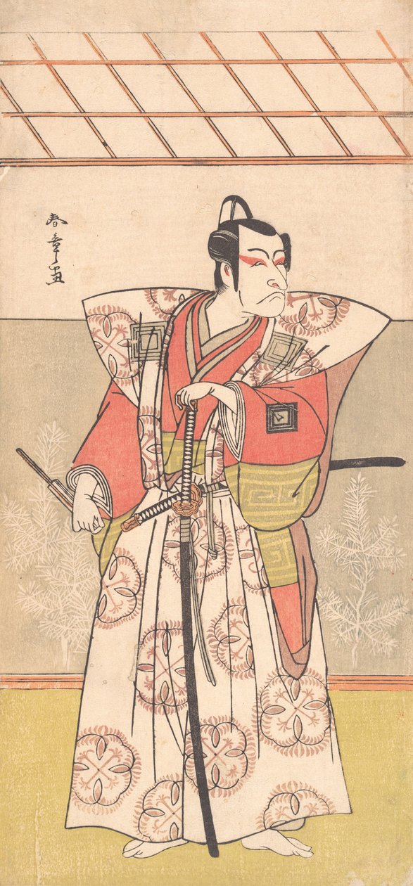 Ichikawa Dan Juro V Som en samurai f kostede gh kolonne k, hva? 1778. af Shunsho