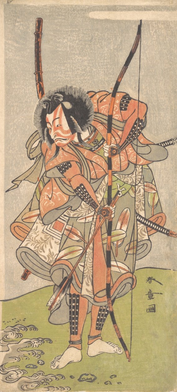 Kabuki ac and r Ichikawa Grape Dye Good Ichikawa Danjuro I V, 2. måned, 1774. af Shunsho