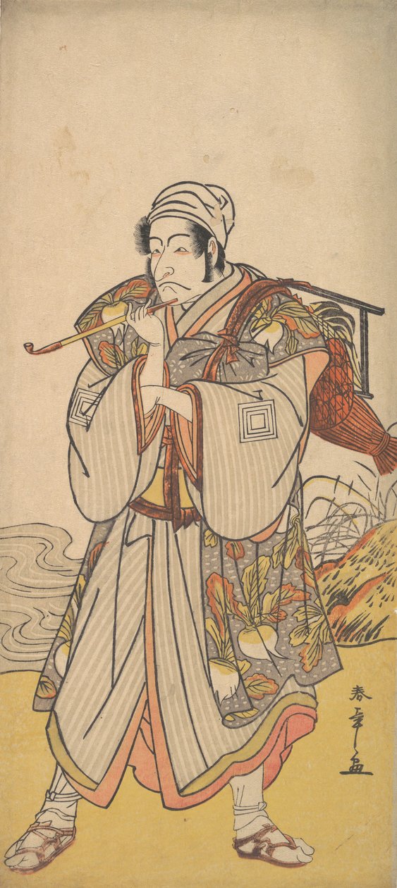 Skuespilleren Danjuro III som omrejsende kræmmer, 1726-1792. af Shunsho