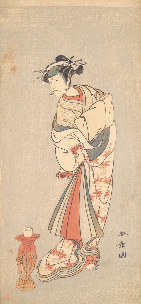 Skuespilleren Ichikawa Danjuro V i rollen som kvinde, 1772. af Shunsho