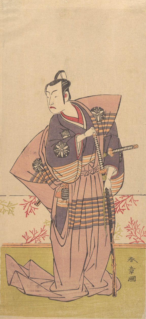 Tea C og R Matsumoto Gunpaku 2. som en samurai, 1771-72. af Shunsho