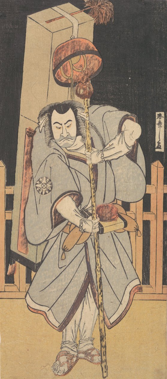 Den første Nakamura Nakazo som en Rokuju Rokubu STÅR ved ght, 1780. af Shunsho