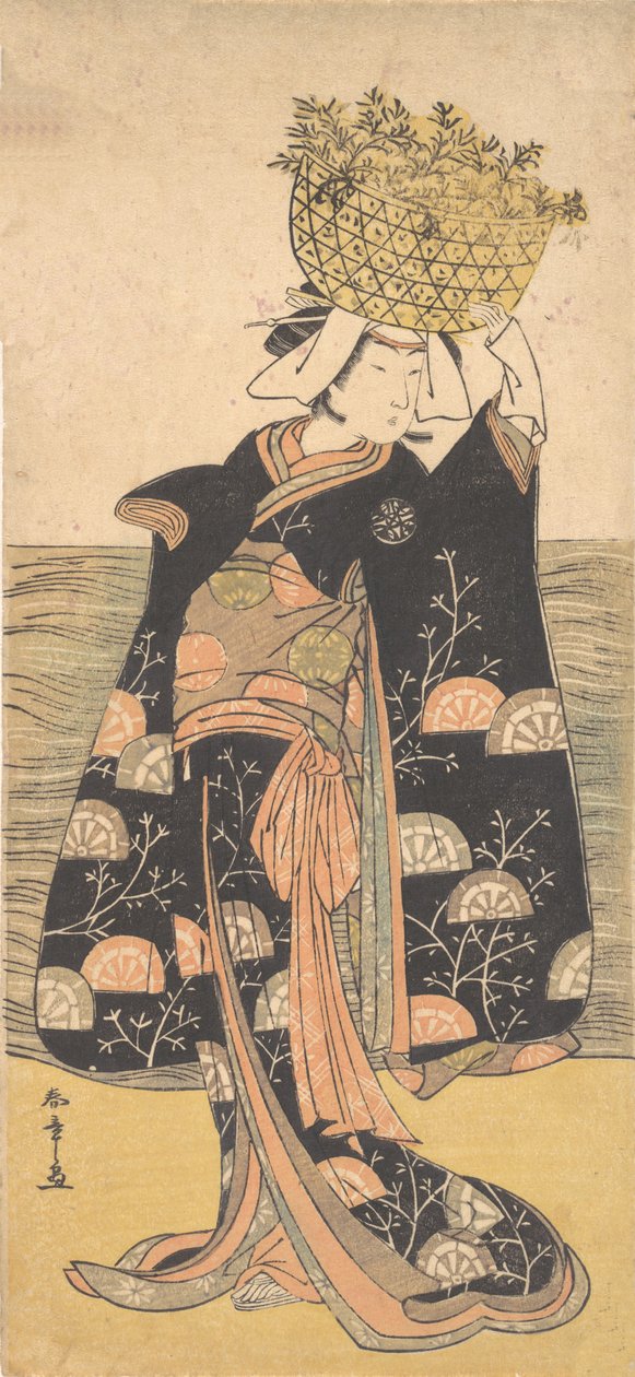 Den første Nakamura Nakazo i rollen som Shiragikus spøgelse, ca. 1778. af Shunsho