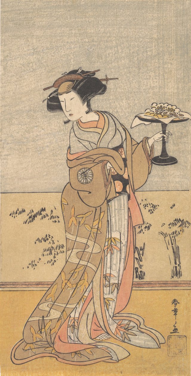 Den første Nakamura Tomijuro i rollen som Shigenoi, 10. måned, 1777. af Shunsho