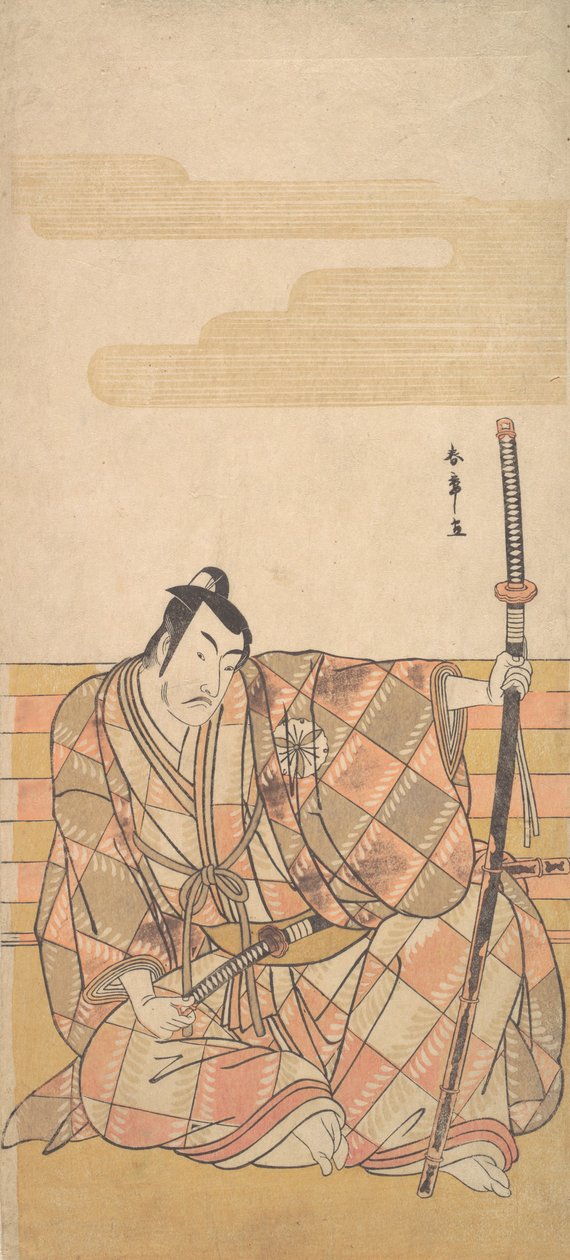 Den fjerde Matsumoto Kounhaku som en samurai, ikke? 1782. af Shunsho