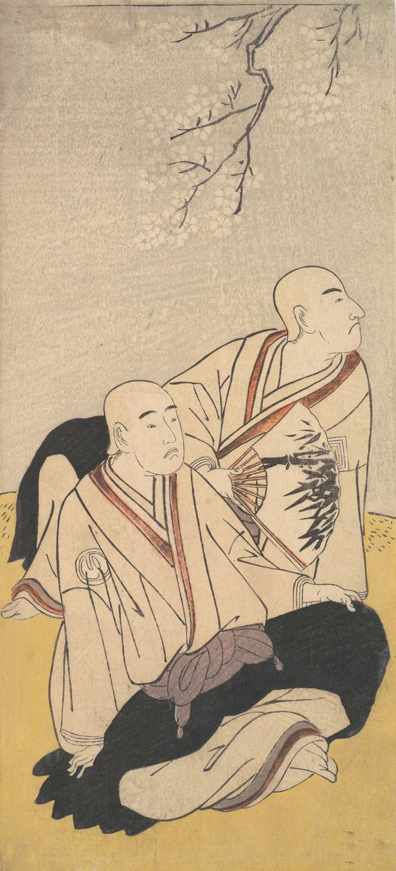 Den tredje Sawamura Sojuro og den anden Ichikawa Monnosuke som buddhistiske munke, 1791. af Shunsho
