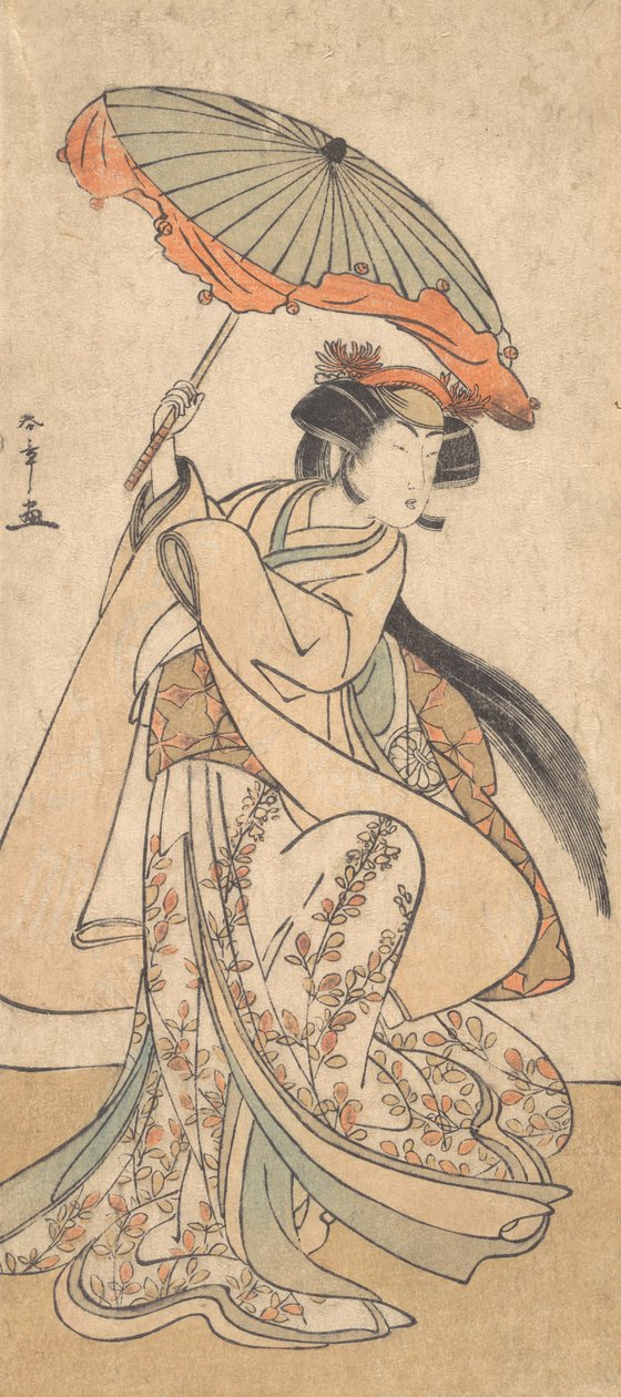 The Third Segawa Kikunojo as a Woman Dancing in a Shosa Act, ca. 1785 af Shunsho