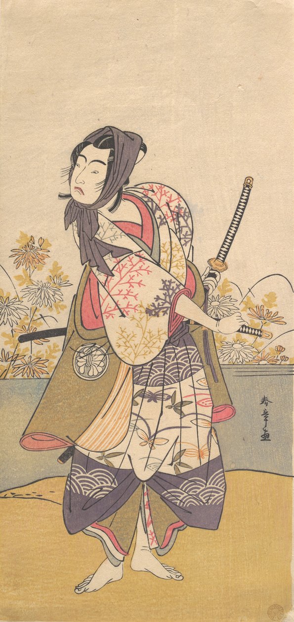 Den tredje Segawa Kikunojo i rollen som Soga no Goro Tokimune, 2. måned, 1785. af Shunsho