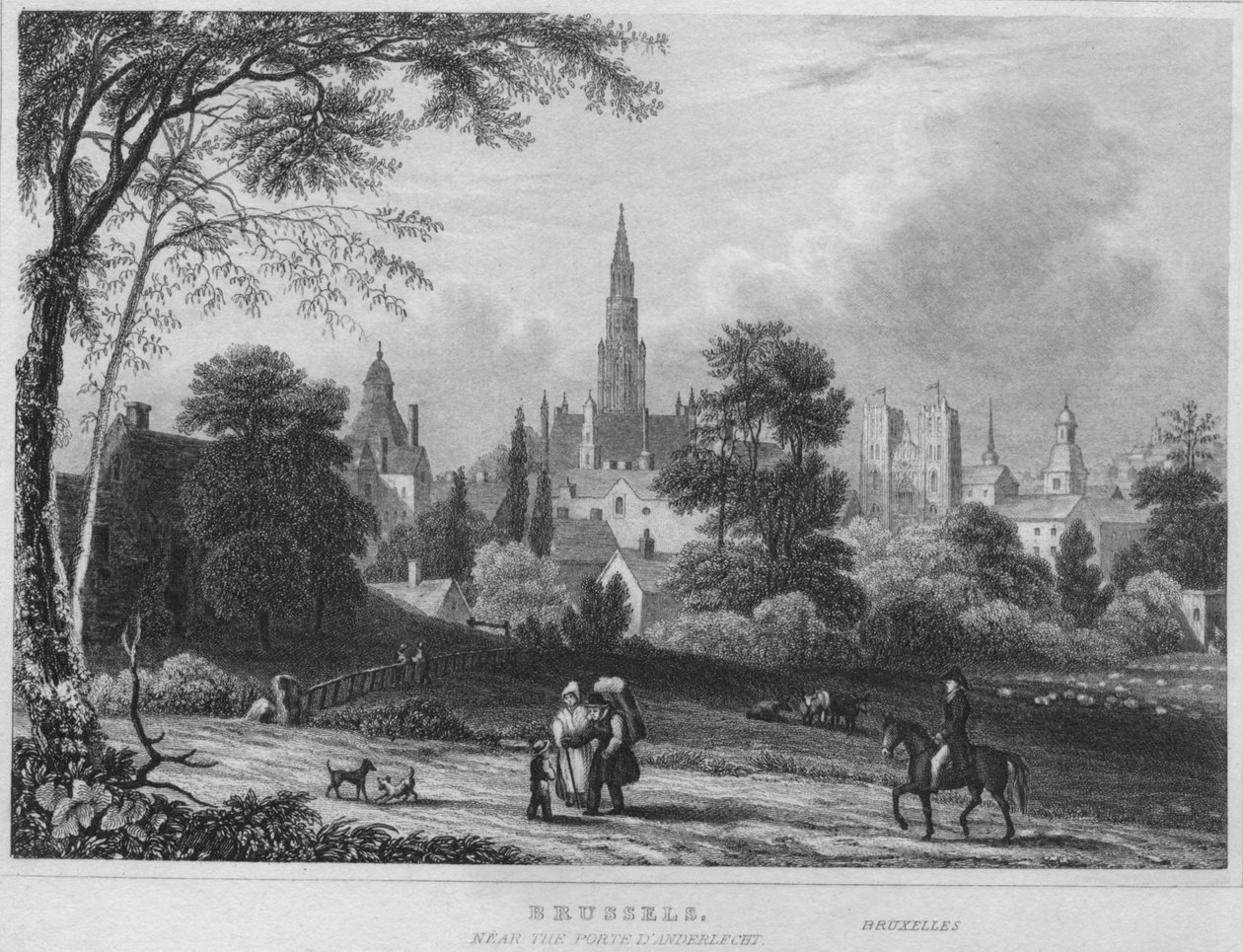 Bruxelles, nær Porte DAnderlecht, 1850 af Shury and Son