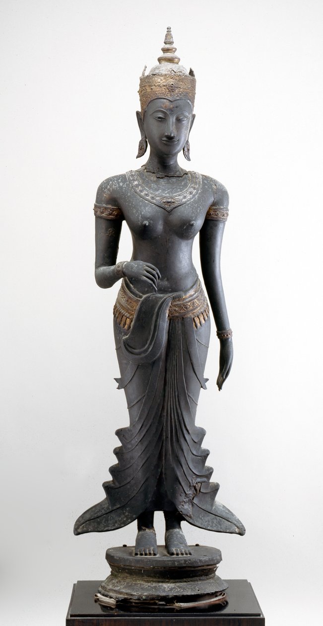 Stående Uma, Sukhothai-stil (forgyldt bronze) af Siamese School