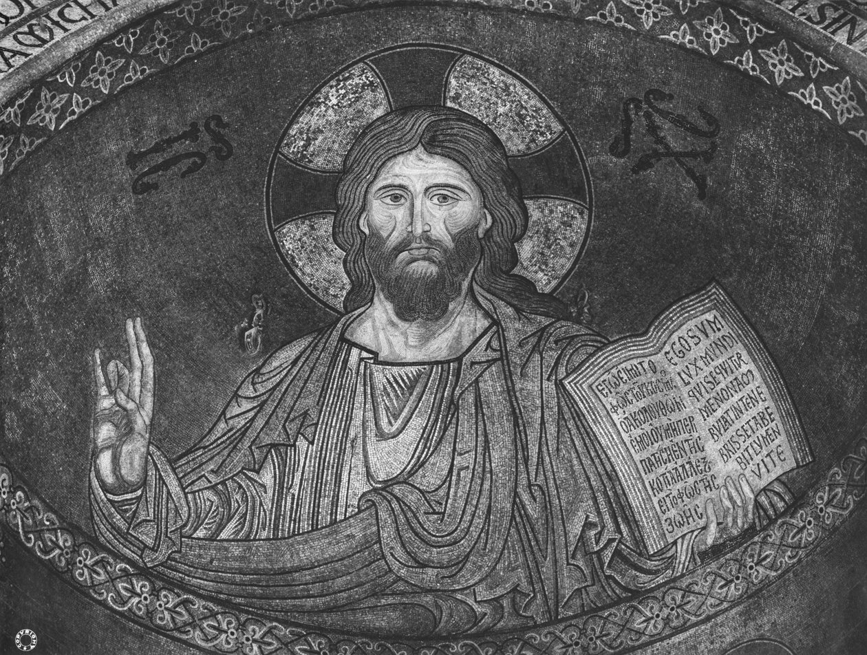 Christ Pantocrator (mosaik) af Sicilian School