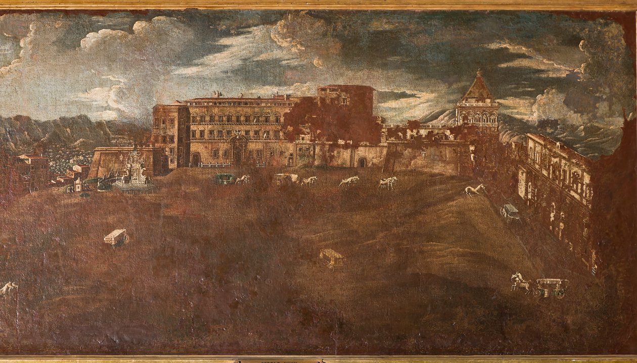 Udsigt over det kongelige palads, ca. 1760 af Sicilian School