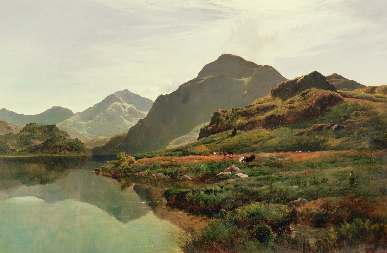 En Highland Loch Scene af Sidney Richard Percy