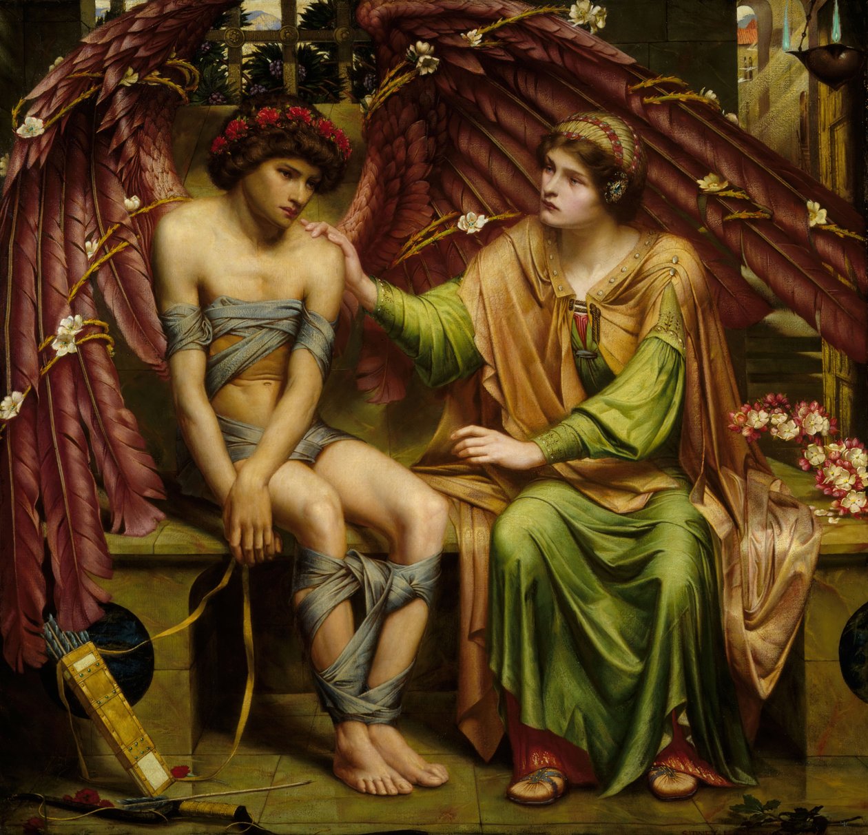 Hope Comforting Love in Bondage, 1901. af Sidney Harold Meteyard