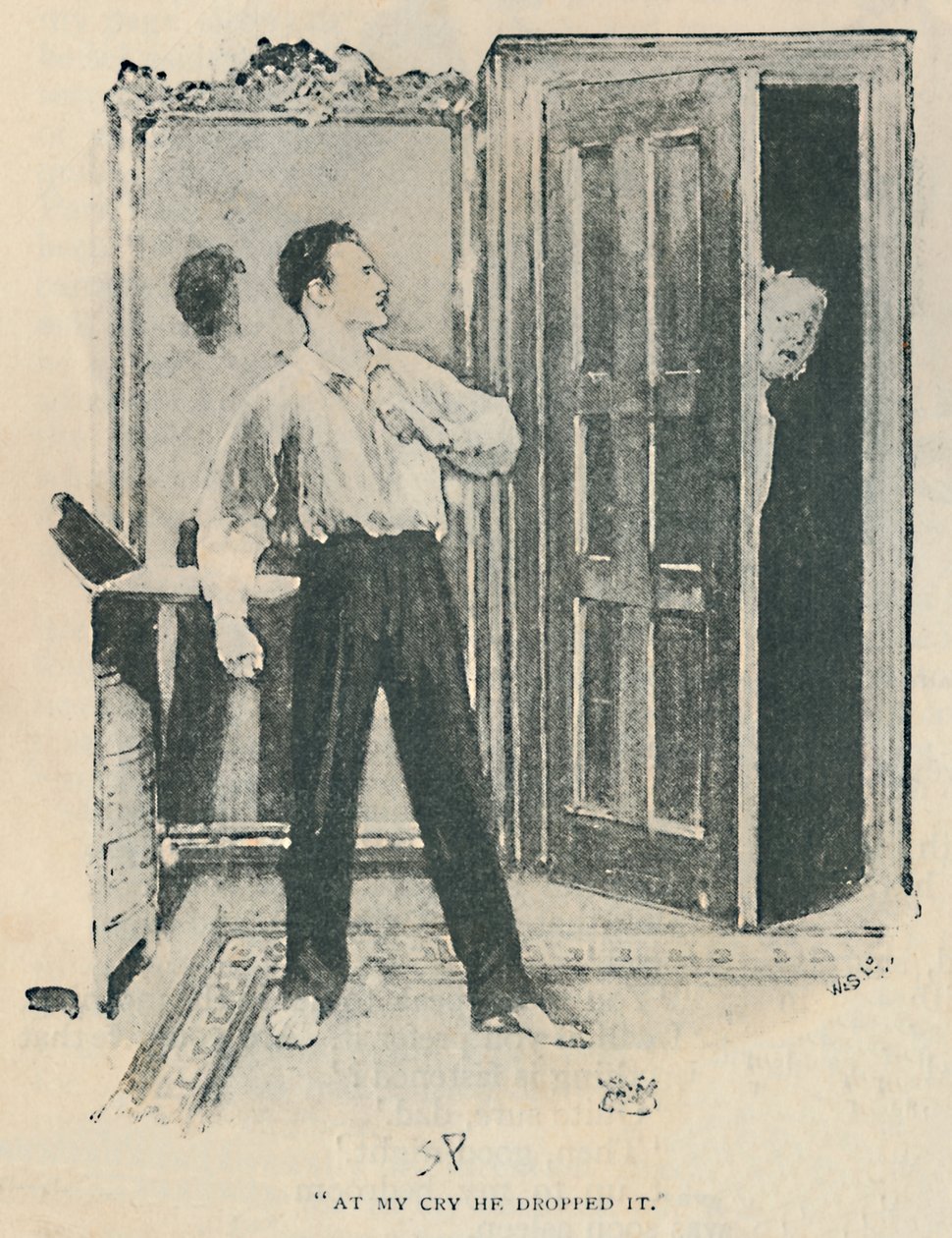 At My Cry He Dropped It, 1892 af Sidney Paget