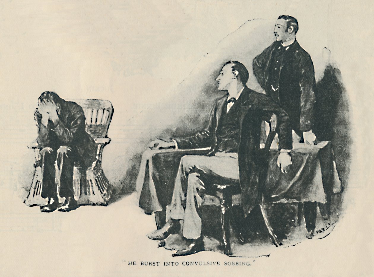 Han brød ud i konvulsiv hulken, 1892 af Sidney Paget