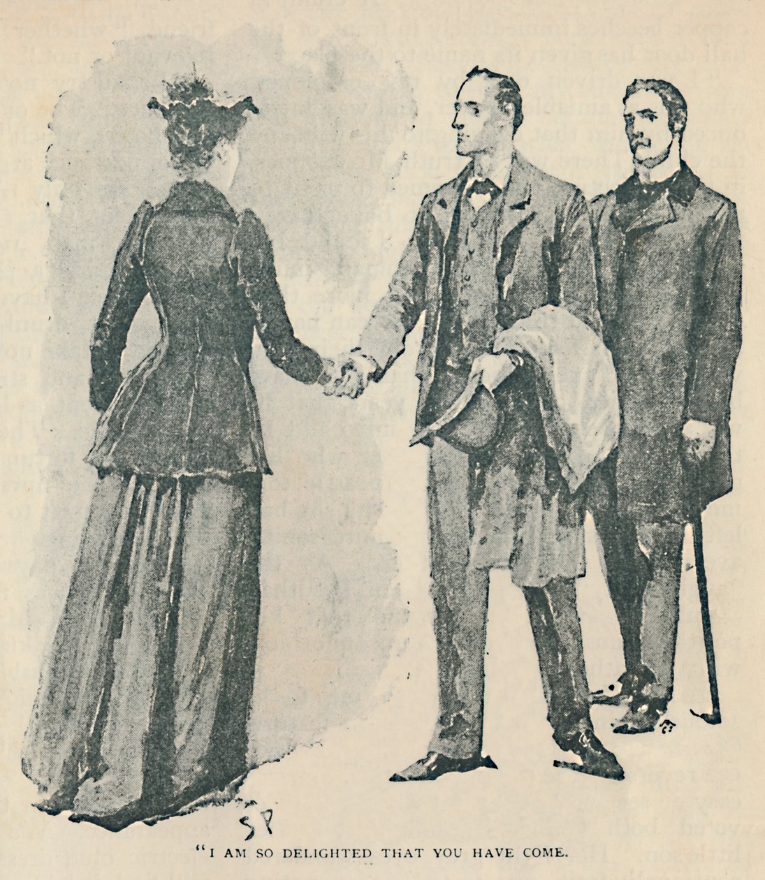Jeg er så glad for, at du er kommet, 1892 af Sidney Paget