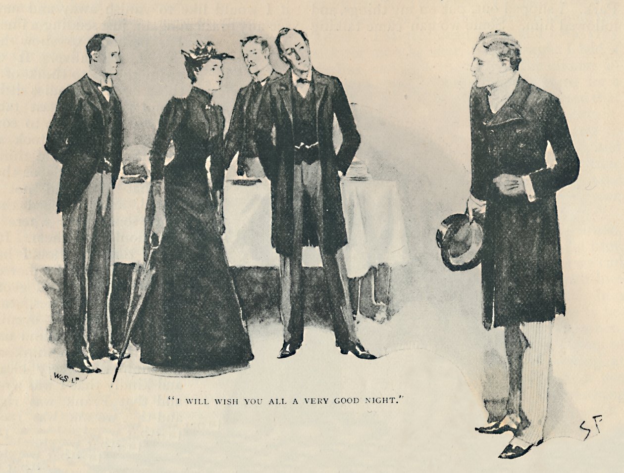 Jeg vil ønske jer alle en rigtig god nat, 1892 af Sidney Paget