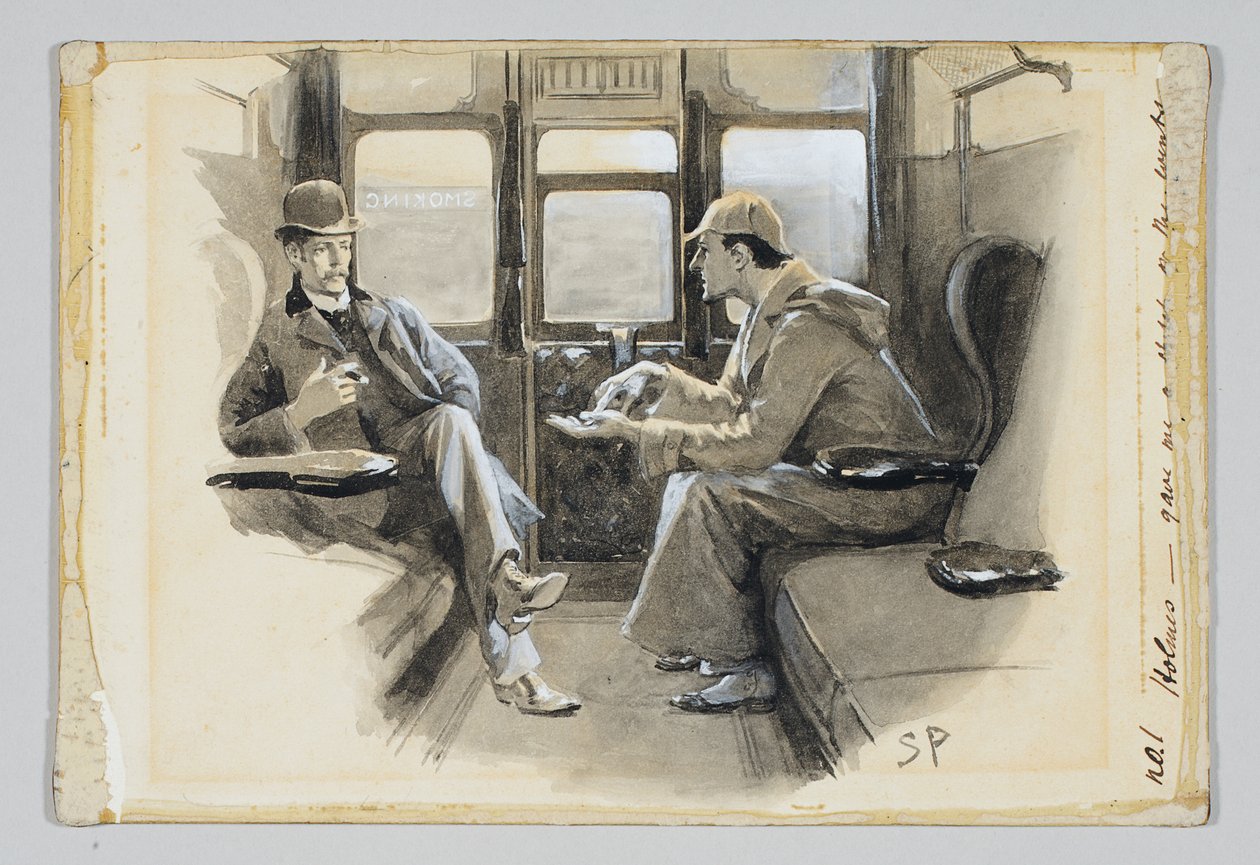 Illustration til Arthur Conan Doyles Sherlock Holmes-historie "The Adventure of Silver Blaze", 1892 af Sidney Paget