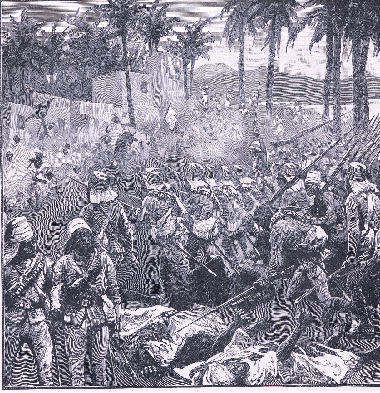 Storming Firket, illustration fra Cassells History of England, 1900-tallet af Sidney Paget