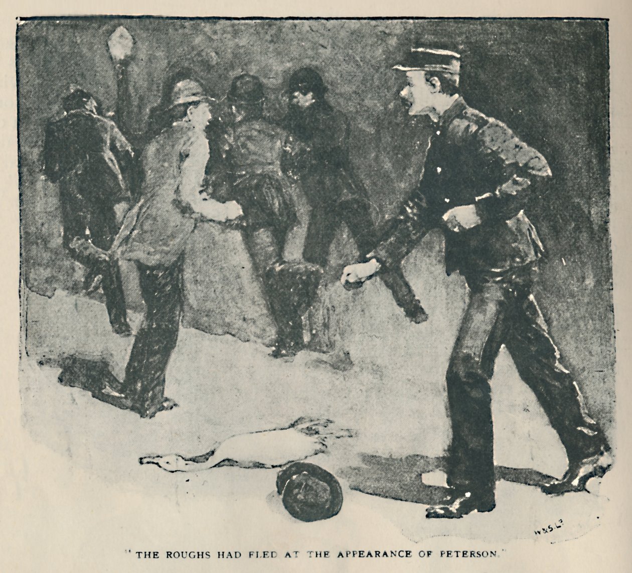 The Roughs var flygtet ved Petersons tilsynekomst, 1892 af Sidney Paget