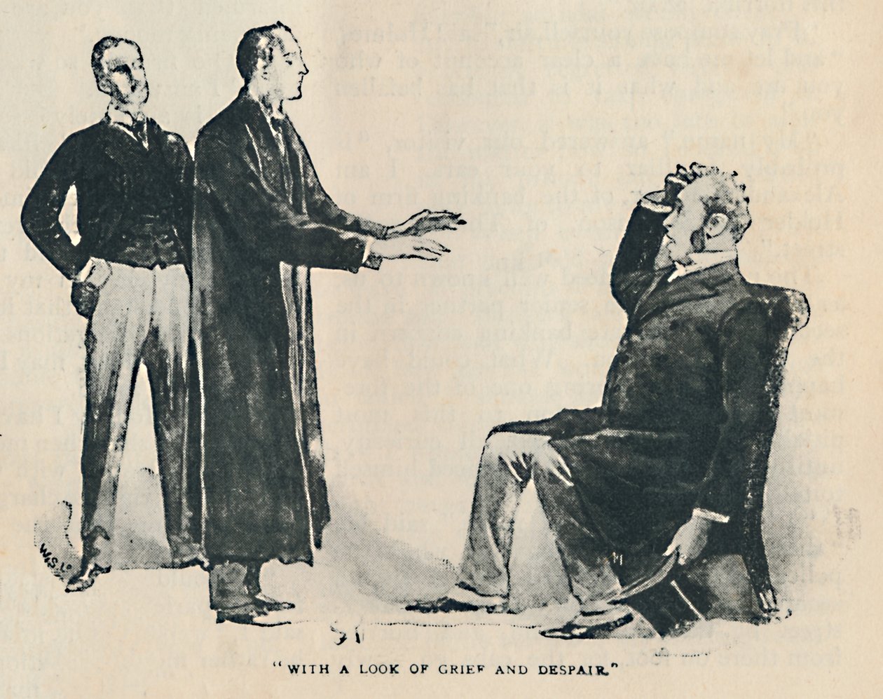 Med et blik af sorg og fortvivlelse, 1892 af Sidney Paget