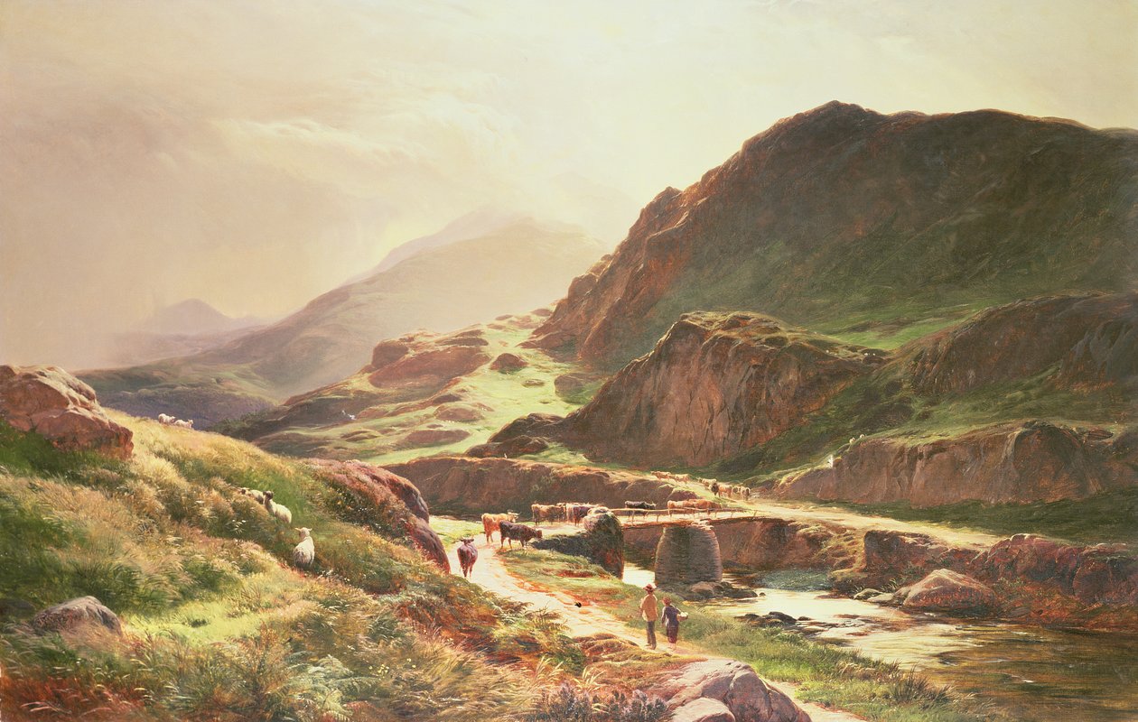 Highland Scene af Sidney Richard Percy