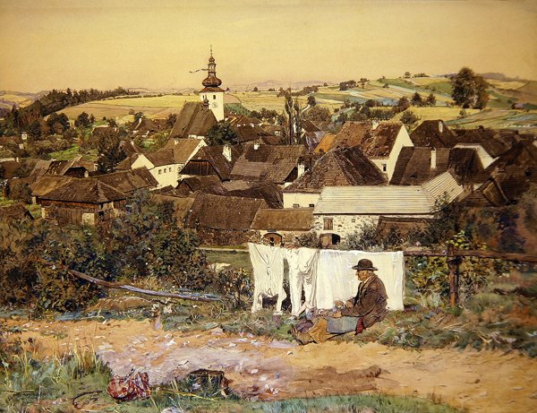 Oberosterreichisches Dorf (Øvre Østrigsk landsby) af Sidonie Springer