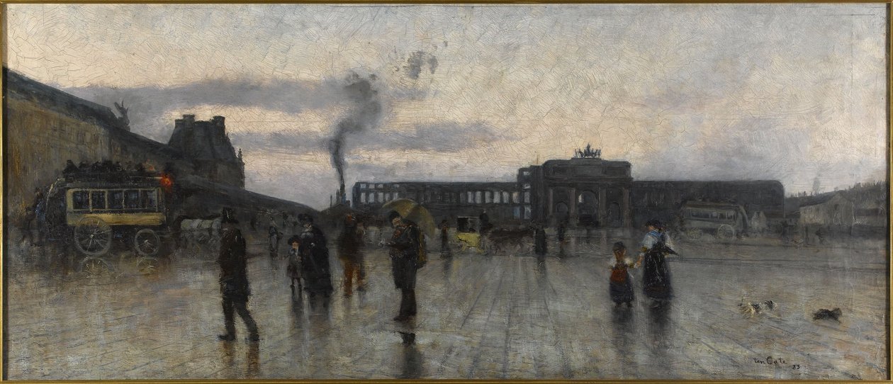 Ruinerne af Tuilerierne og Place du Carroussel af Siebe Johannes Ten Kate