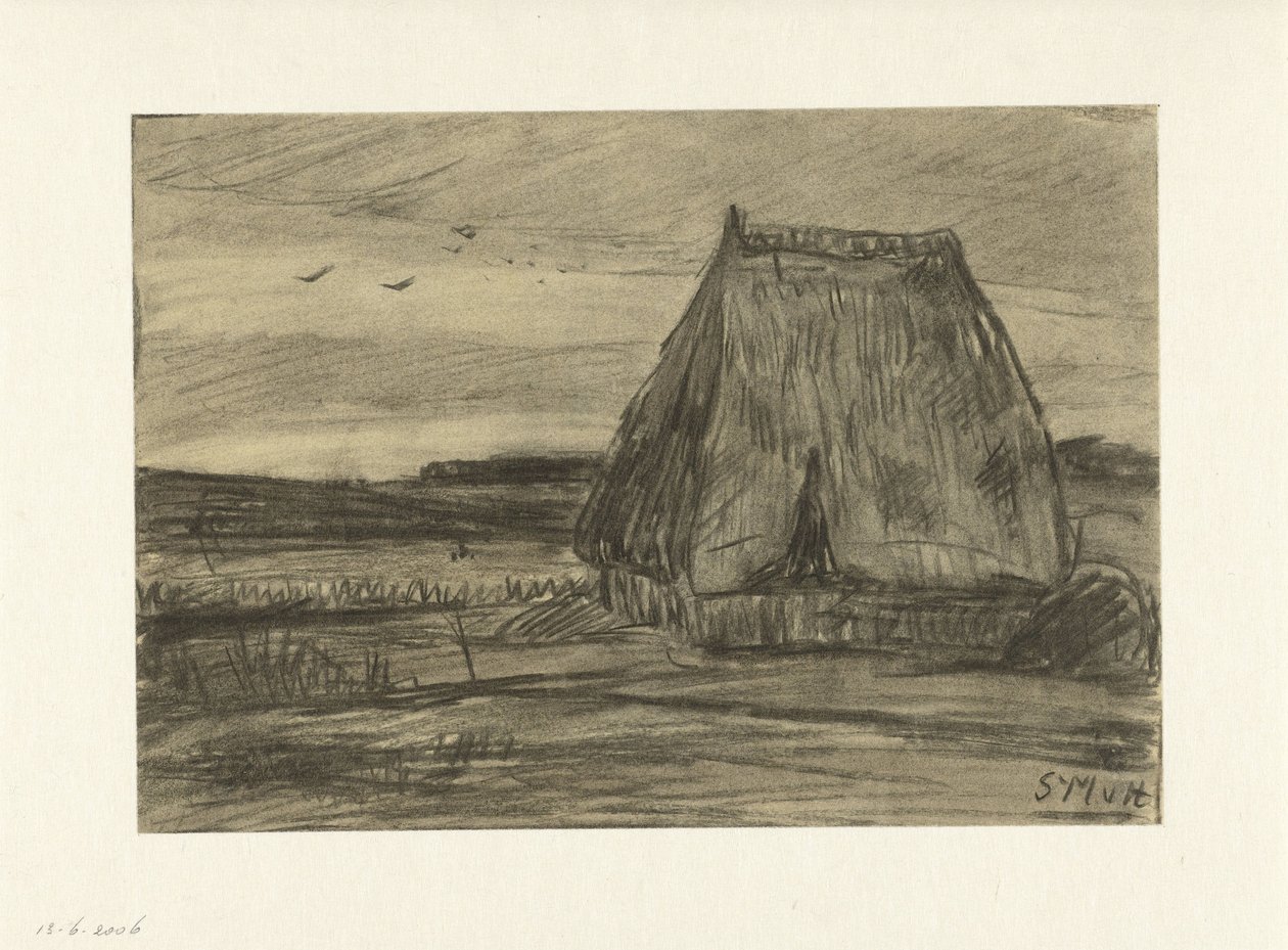 Landskab med hytte af Sientje Mesdag van Houten