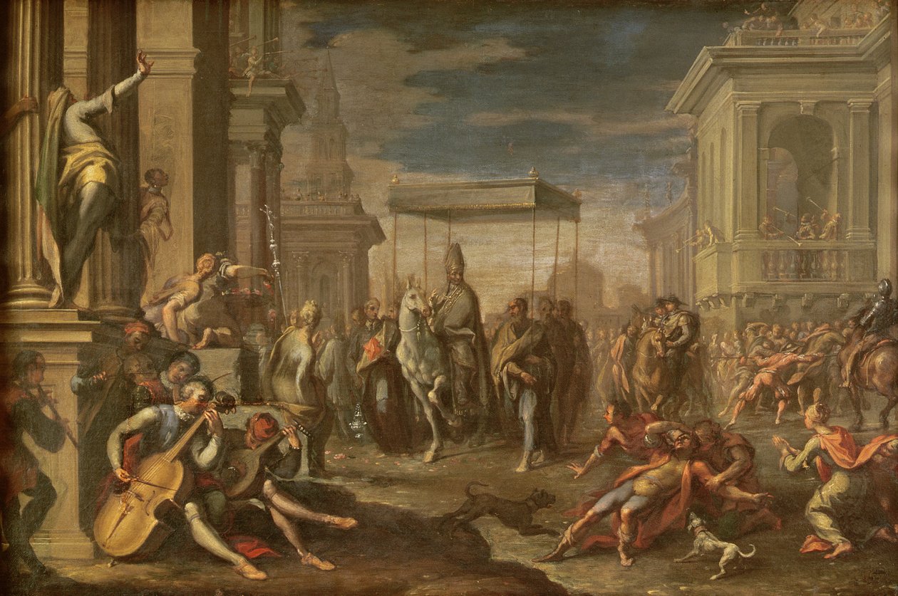 Miraklet af Sankt Ambrosius af Sigismondo Caula