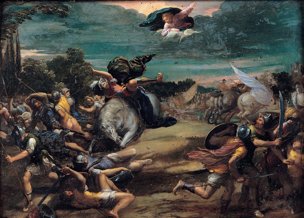 Omvendelsen på vej til Damaskus, 1590-1595 af Sigismondo Scarsellino