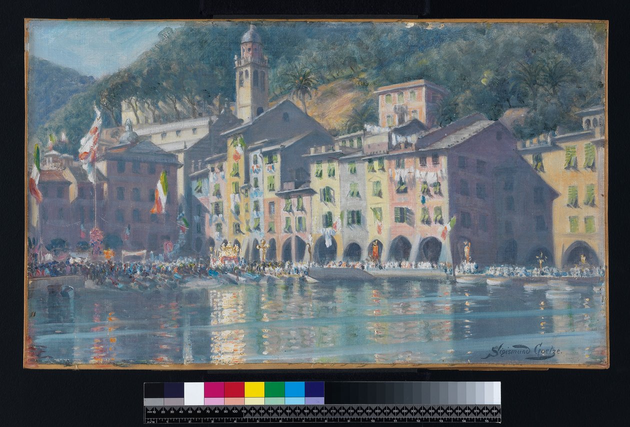 San Giorgio-festen, Portofino af Sigismund Christian Hubert Goetze
