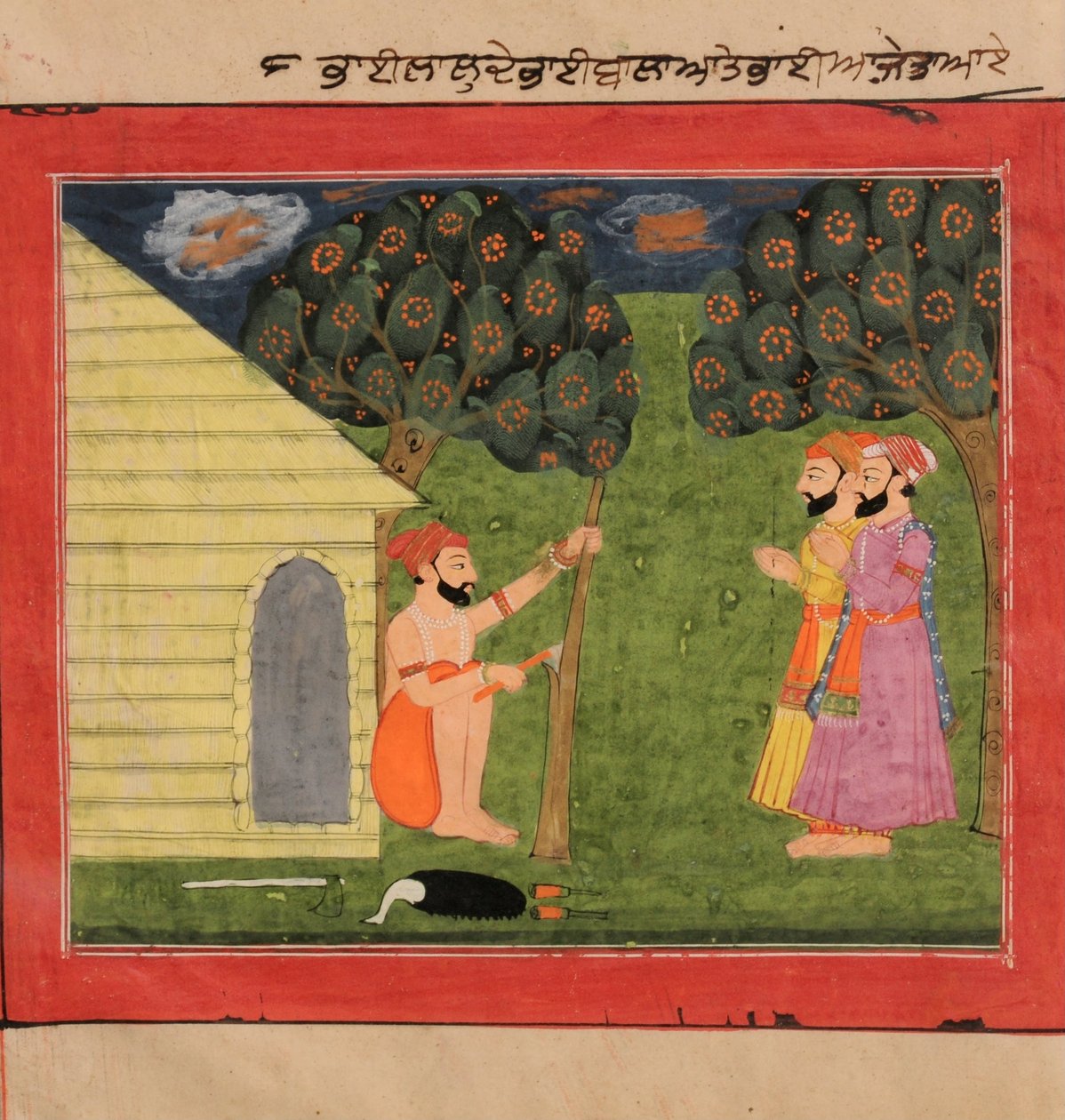 Bhai Bala og Bhai Ajit besøger tømrer Bhai Lalu af Sikh School