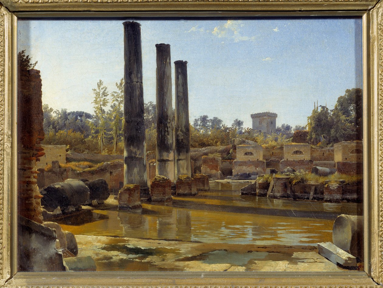 Serapis-templet i Pozzuoli. Maleri af Sylvester Feodosiyevich Shchedrin (Sylvestre Shchedrin) (1791-1830) af Silvestr Fedosievich Shchedrin