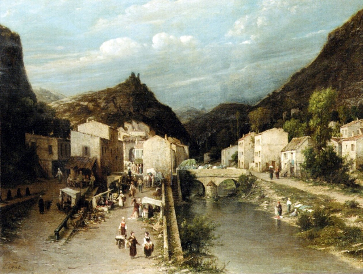 En bjerglandsby, Italien af Silvestro Lega