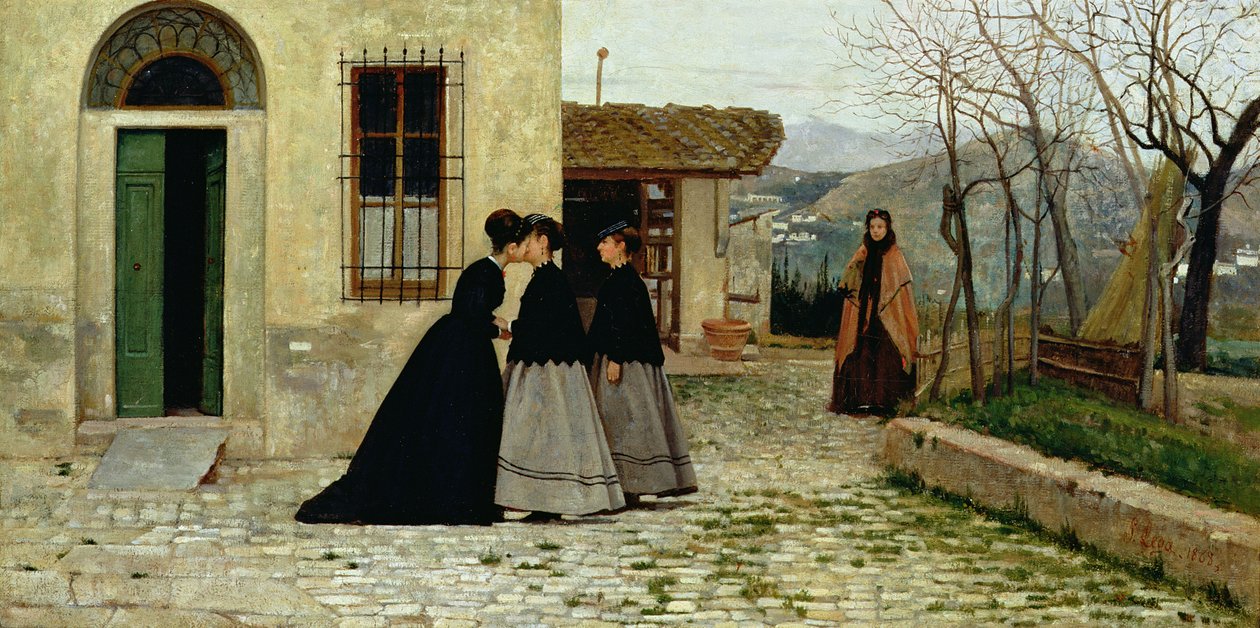 Besøget, 1868 af Silvestro Lega