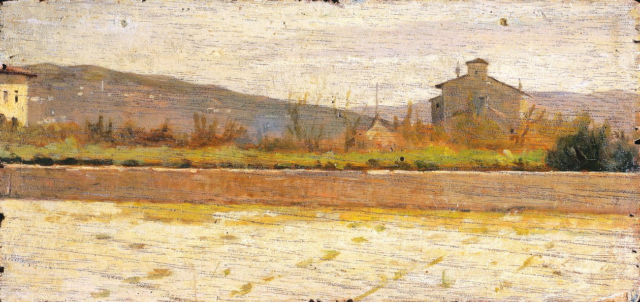Landskab af Modigliana, af Silvestro Lega (1826-1895) af Silvestro Lega