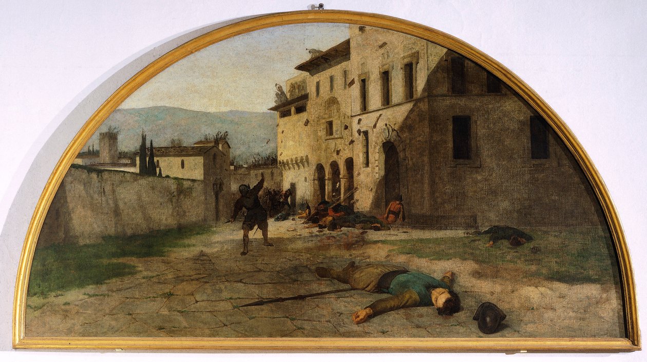 Lunette of war, af Silvestro Lega (1826-1895), Canton Oratory, Modigliana, Emilia Romagna af Silvestro Lega