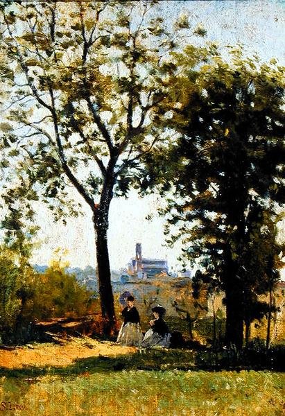 Korsbjerget (olie på lærred) af Silvestro Lega
