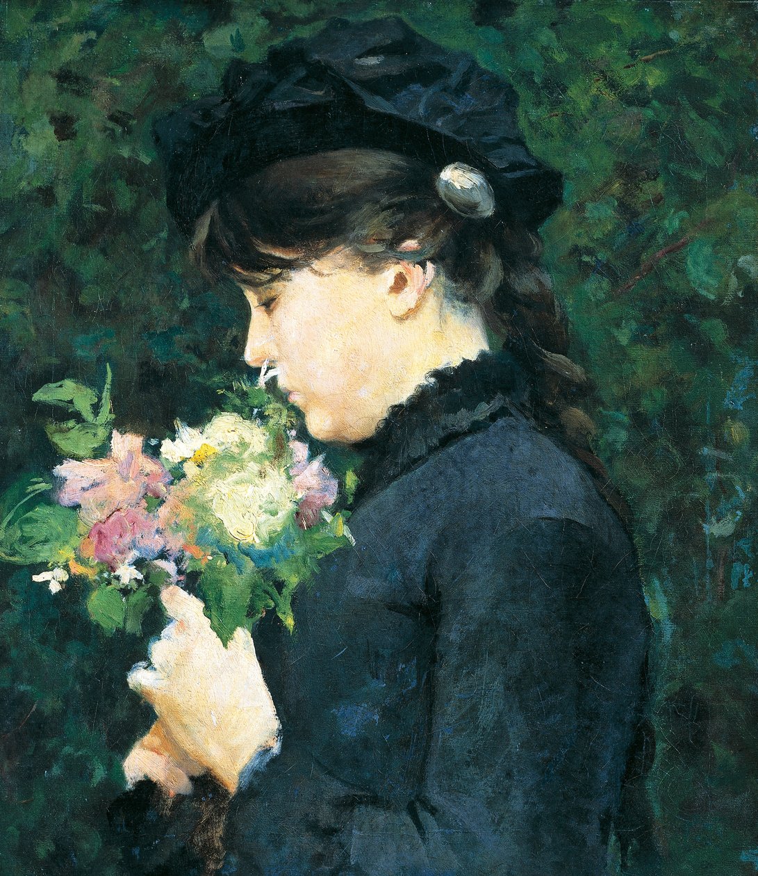 Portræt af Eleonora Tommasi, af Silvestro Lega (1826-1895), olie på lærred, 48x40 cm af Silvestro Lega