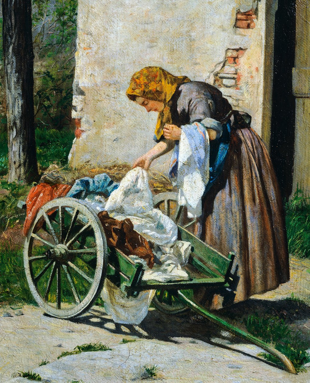 Vaskekvinder nær Firenze af Silvestro Lega