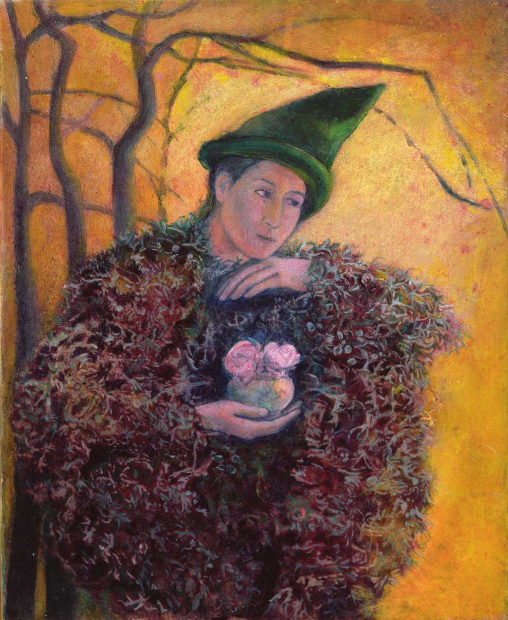 The Keeper of the Roses, 2003 (olie på gesso-panel) af Silvia Pastore